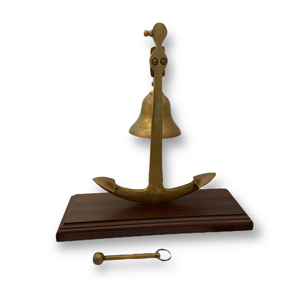 10 Brass Anchor Bell - Nautical Ship Boat